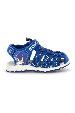 SONIC Sandali blu con stampa e chiusura a strappo N9610089S10