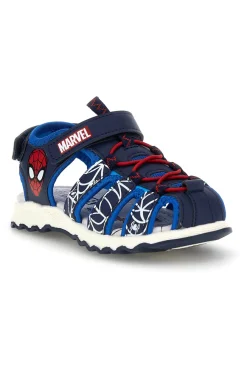 SPIDERMAN Sandali blu con stampa e chiusura a strappo R1310669S