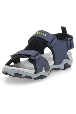 Uomo GOODYEAR Sandali Blu Con Strappi in Velcro Goodyeas 31048