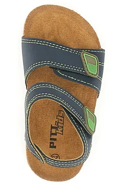 PITT KIDS Sandali Blu Con Strappi In Velcro 144