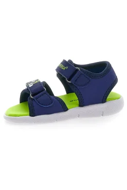 SUPERGA Sandali Blu e Lime con Fascia Regolabile con Velcro 638
