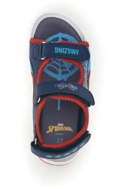 SPIDERMAN Sandali blu e rossi con strappi e luci M14368