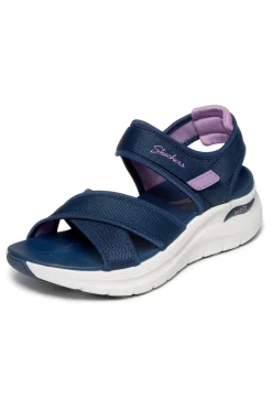 SKECHERS Sandali blu navy con fasce incrociate regolabili ARCH FIT 2.0 SANDAL FEELIN' BRIGHT