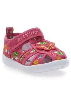 PITT KIDS Sandali chiusi fucsia con fiore 642685