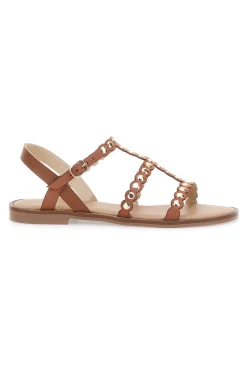 LE HAVRE PARIS Sandali Color Cuoio da Donna 2072 TAN Outlet