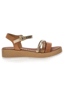 MIO TEMPO Sandali con Platform Marroni 4194 BEIGE/PLATINO Hot