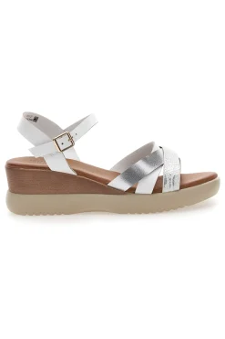 PITTARELLO SUN Sandali con zeppa bassa e fasce Bianchi incrociati FW10172 BIANCO Best