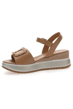 PITTARELLO CLASS Sandali con zeppa 192 CAMEL