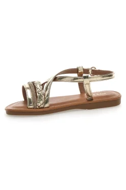 PITT KIDS Sandali Dorati con Cinturino 3924
