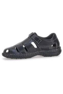 Uomo ALTEMBERG Sandali Fisherman Neri Con Strappo 21