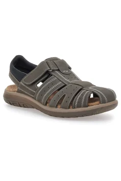 Uomo FLY DINAMIC Sandali Fisherman Taupe in Vera Pelle 29