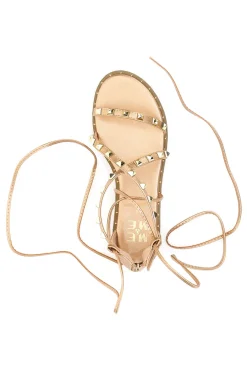ME u0026 ME Sandali Flat alla Schiava Oro Rosa Con Inserti Metallici Me & Me 1531 ROSA ORO Clearance