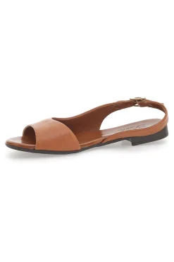 PITTARELLO LOOK Sandali Flat In Vera Pelle 225110 BRANDY Clearance
