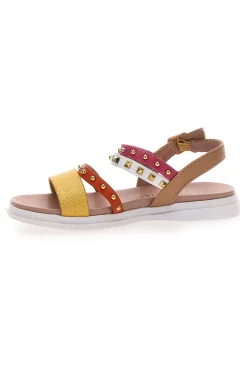 SWEET YEARS Sandali Gialli e Rossi Con Borchie 8363