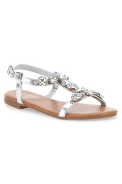 THE FIRST CHIC Sandali gioiello argento con maxi strass PREA483 Online