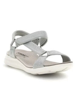 FIRST ACTIVE Sandali Grigi con fasce impreziosite da brillantini 3 GRIGIO Hot
