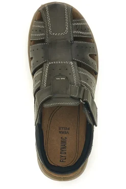 Uomo FLY DINAMIC Sandali grigi con strappo in velcro FD29