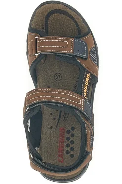 CANGURO Sandali Marroni Con Strappi in Velcro 1015 Clearance