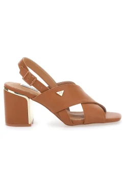 MARIELLA BURANI Sandali Marroni Con Tacco a Blocco 51210 Clearance