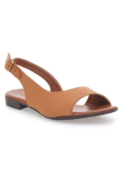 PITTARELLO LOOK Sandali Marroni con Tomaia in Pelle e Tacco Basso 225110 BRANDY Sale