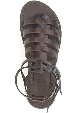 PITTARELLO SUN Sandali marroni gladiatore con doppia fibbia 60 Online