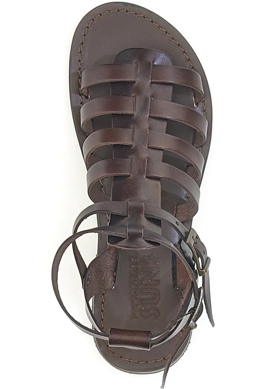PITTARELLO SUN Sandali marroni gladiatore con doppia fibbia 60 Online