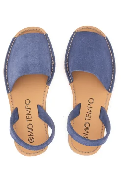 MIO TEMPO Sandali menorquina blu in tessuto 35 IRIS Sale