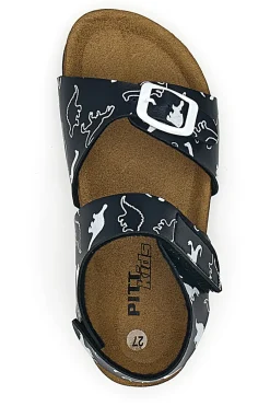 PITT KIDS Sandali Navy con Disegni Bianchi Made in Italy 459GDN