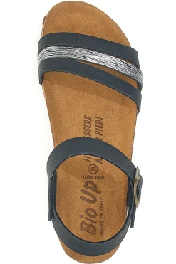 BIO UP Sandali neri con dettagli metallici 309 Clearance