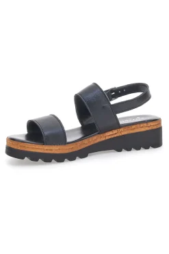 PITTARELLO Sandali neri con Doppia Fascia Made in Italy 299470811 SCHWARZ Clearance