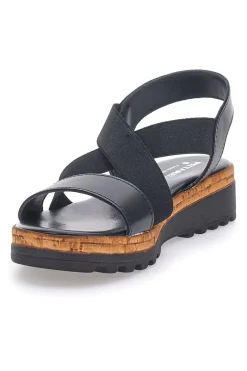 PITTARELLO Sandali Neri con Elastici Frontali e Tomaia in Pelle 310570811 SCHWARZ Sale