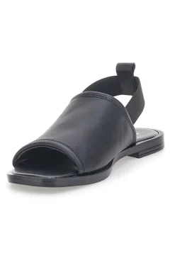 PITTARELLO FOCUS Sandali Neri con Elastico Posteriore In Vera Pelle 19515 Clearance