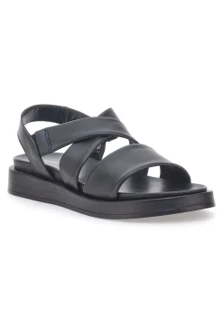 PITTARELLO CAPSULE Sandali neri con fasce imbottite incrociate PITTARELLO FOCUS 28068IN Hot