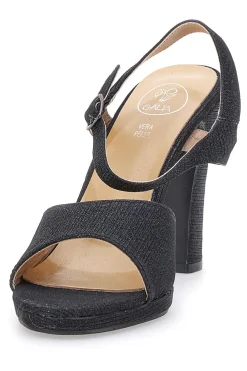 GALIA Sandali neri con glitter e tacco alto 89892 SCHWARZ Sale