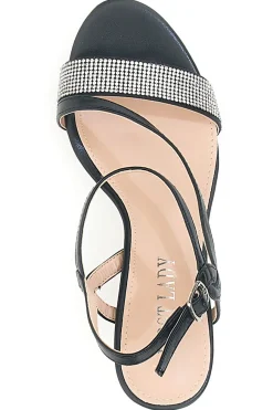 FIRST LADY Sandali Neri con Tacco Alto e Fascia con Glitter P542 NERO Best