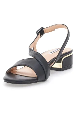 MARIELLA BURANI Sandali Neri Con Tacco Basso 51251 Discount