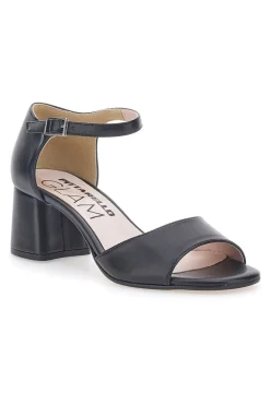 PITTARELLO GLAM Sandali Neri Con Tacco e Cinturino Alla Caviglia 10 Outlet