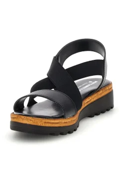 PITTARELLO Sandali neri in pelle con fasce incrociate 310570811 Hot