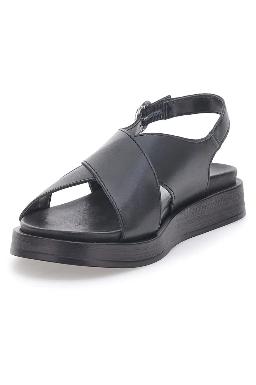PITTARELLO FOCUS Sandali neri in pelle design minimal 28058 Discount