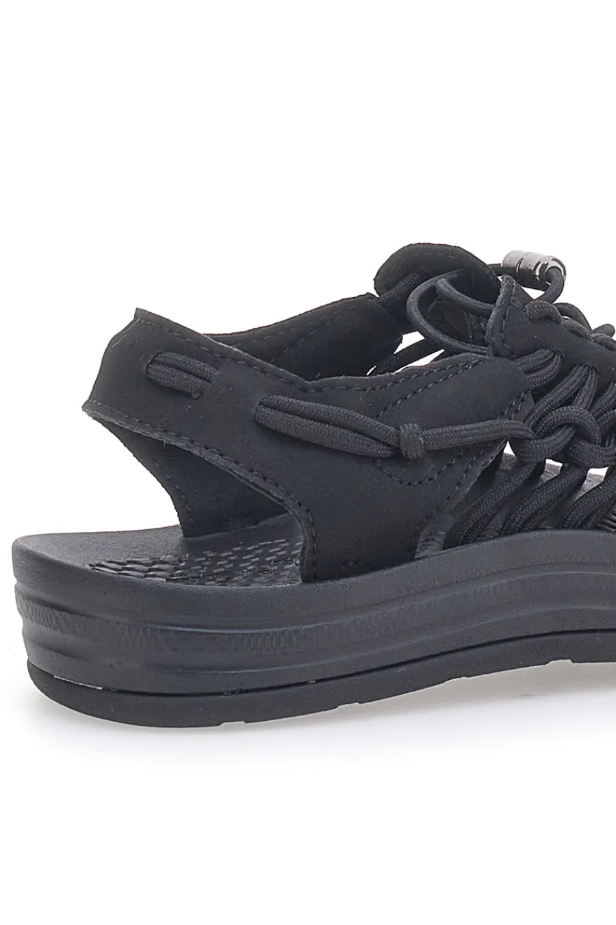 PITTARELLO TIERRA Sandali neri intrecciati effetto corda gorpcore TOYA NERO New