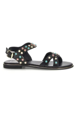PITTARELLO LOOK Sandali neri in vera pelle con borchie multicolor IF6980 NERO Online