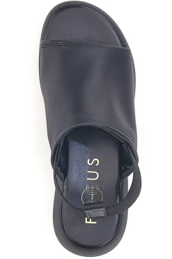 PITTARELLO FOCUS Sandali Neri In Vera Pelle Made in Italy Con Elastico 19515 Sale