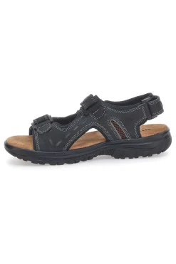 Uomo SUPERGA Sandali neri sportivi con strappi S86U292