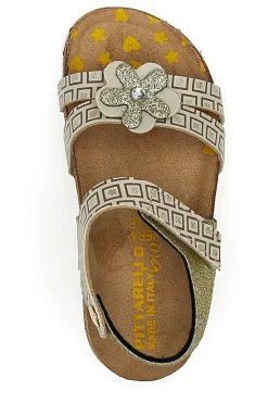 PITTARELLO Sandali Oro Chiusura con Velcro Bio 7712