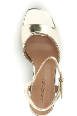 LE HAVRE PARIS Sandali con tacco largo e cinturino A52611 ORO