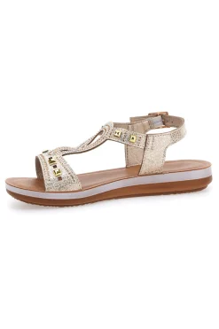 INBLU Sandali Platino Con Cinturino e Borchie 10 ZO Discount