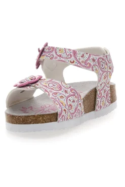 PITT KIDS Sandali rosa con fantasia floreale e fibbie regolabili 14503