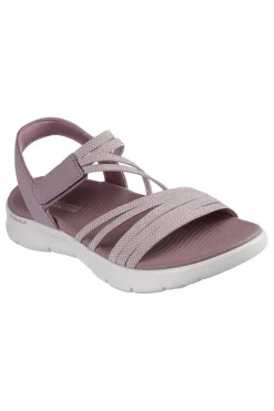 SKECHERS Sandali con fasce elastiche Go walk flex sandal ROSA Hot