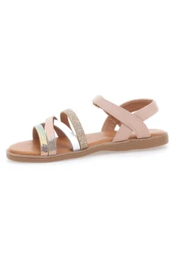 PITT KIDS Sandali rosa con fasce multicolor 39G2551S