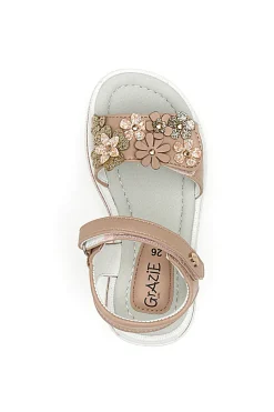 GRAZIE GIRL Sandali rosa con fiori 218348